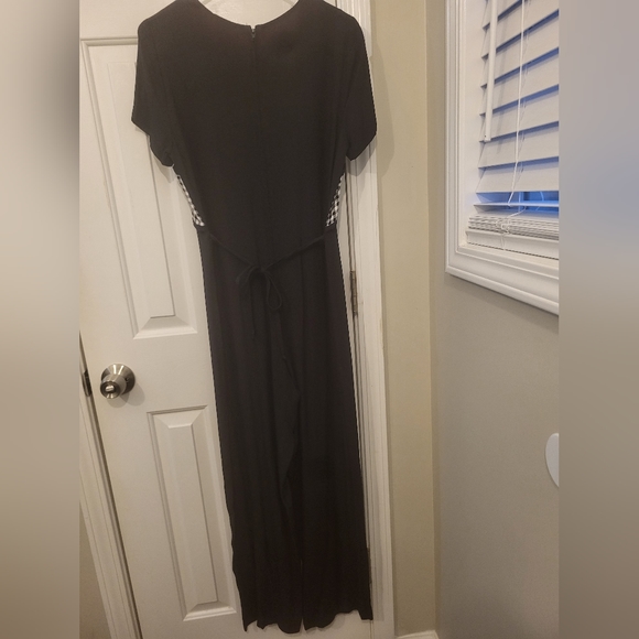 Vintage (80s?) Black and White Gingham Jumpsuit - Picture 3 of 6